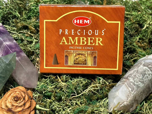 Precious Amber Incense Cones for Meditation and Serenity