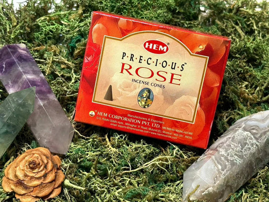 Precious Rose Incense Cones for Meditation and Aroma