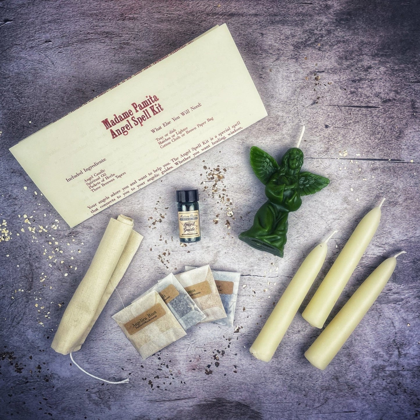 Angel Candle Spell Kit - Connect with Spirit Guides & Divine Blessings