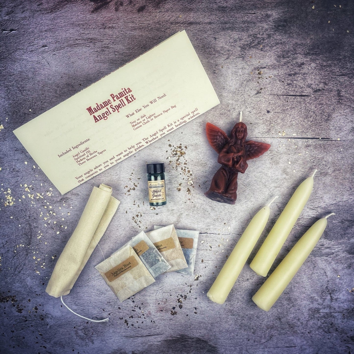 Angel Candle Spell Kit - Connect with Spirit Guides & Divine Blessings