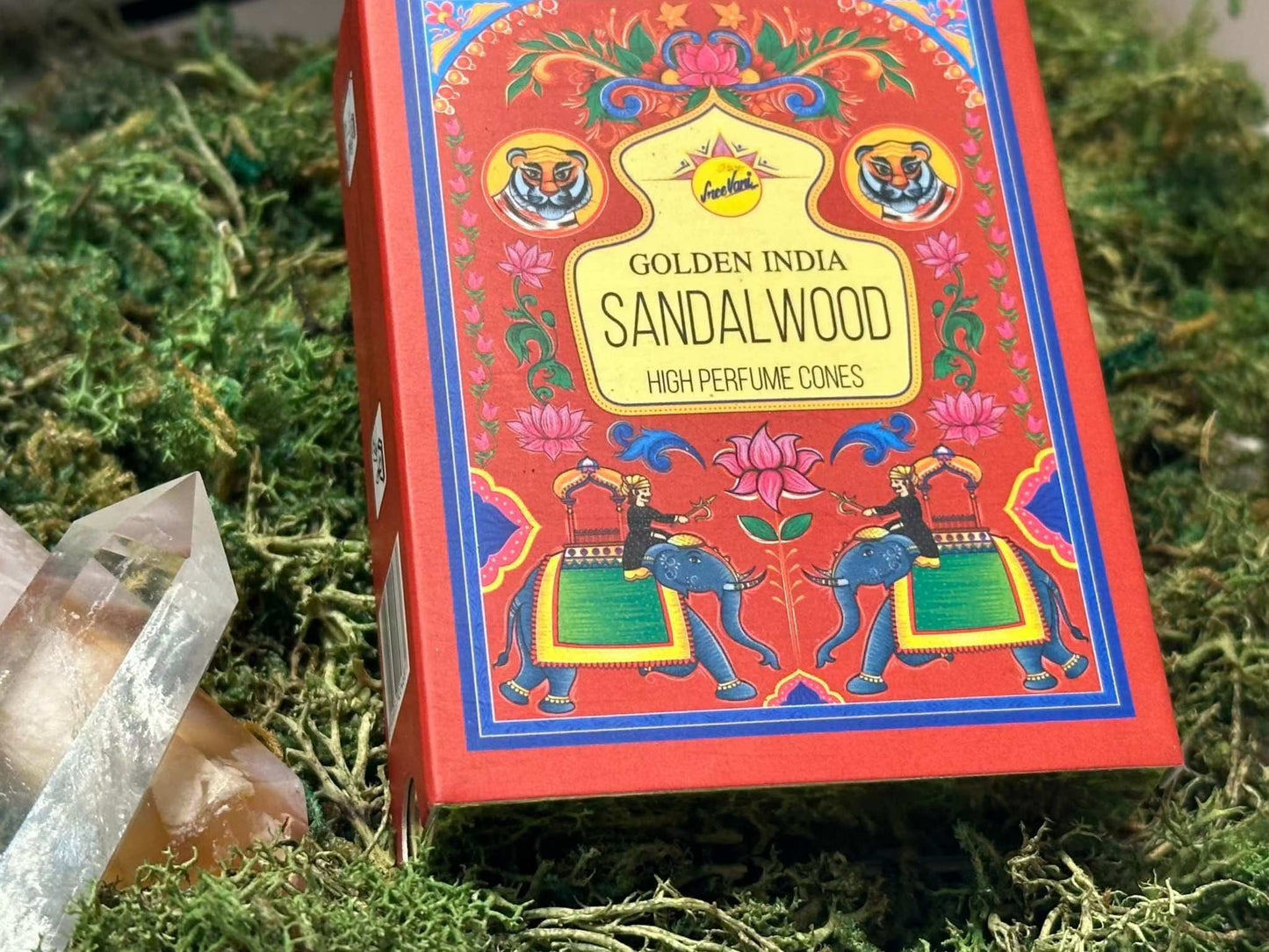 Mystical Golden India Backflow Incense Cones for Rituals