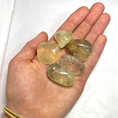 Natural Citrine Tumbled Stone for Abundance and Joy
