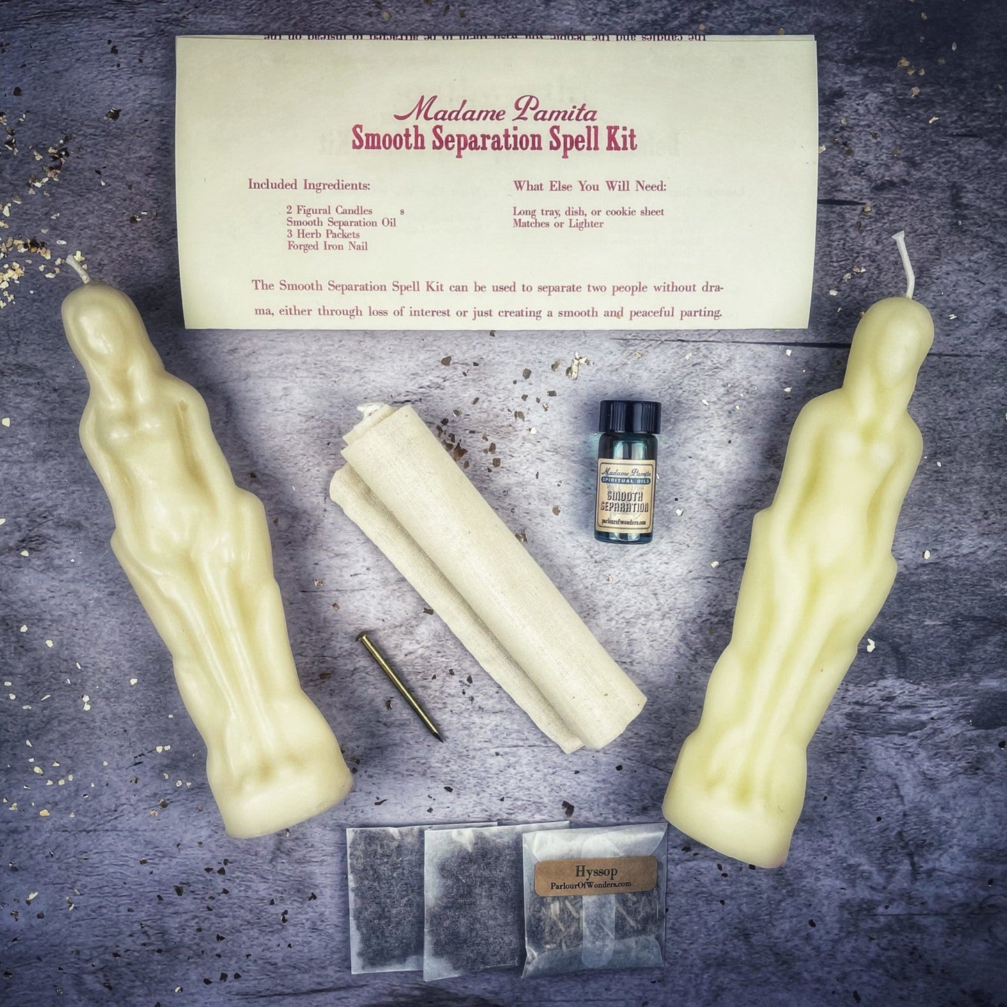 Smooth Separation Candle Spell Kit - Female/Female