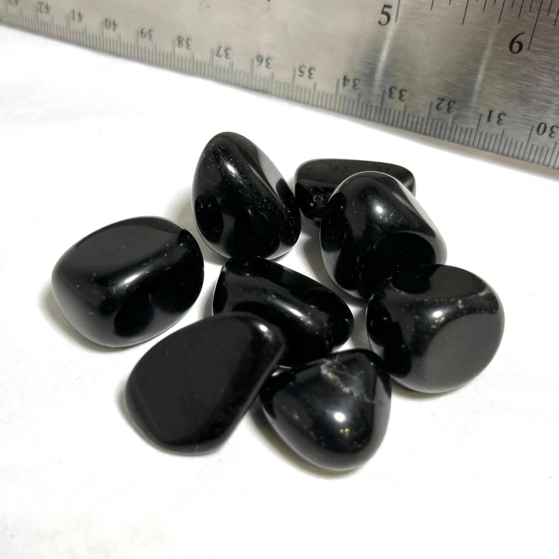 Protective Black Obsidian Tumbled Pocket Stone Mystics Vibe