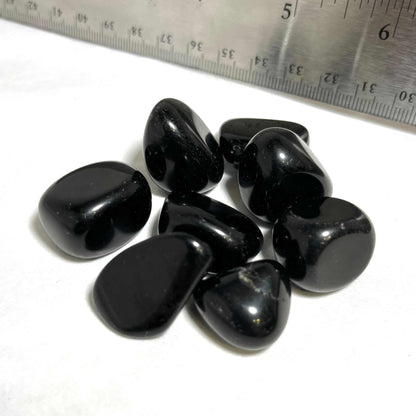 Protective Black Obsidian Tumbled Pocket Stone Mystics Vibe