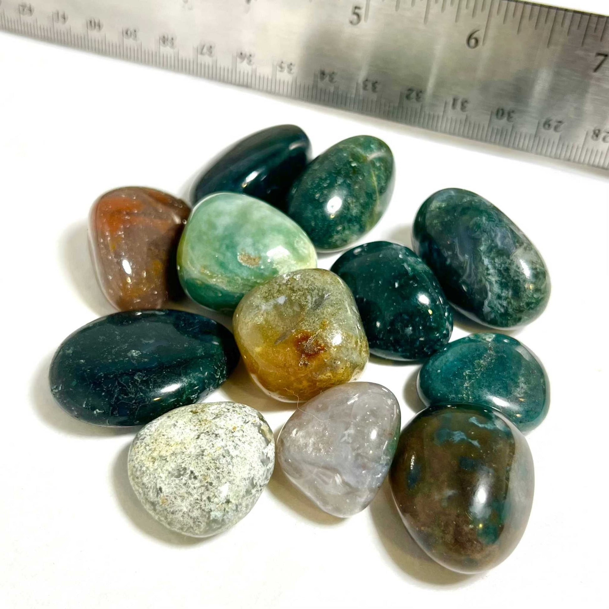 Moss Agate Tumbled Pocket Stone for Growth and Abundance