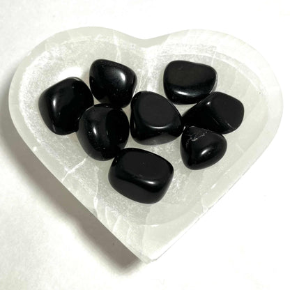 Protective Black Obsidian Tumbled Pocket Stone Mystics Vibe
