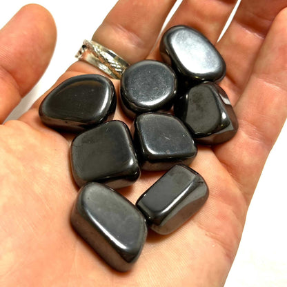 Hematite Tumbled Stone For Grounding And Strength
