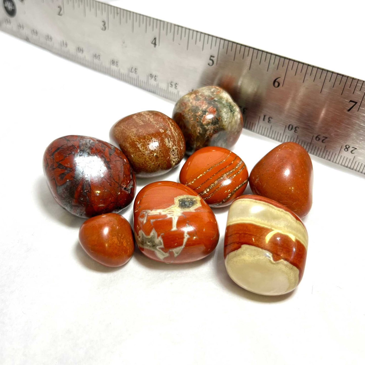 Red Jasper Tumbled Crystal for Strength and Grounding