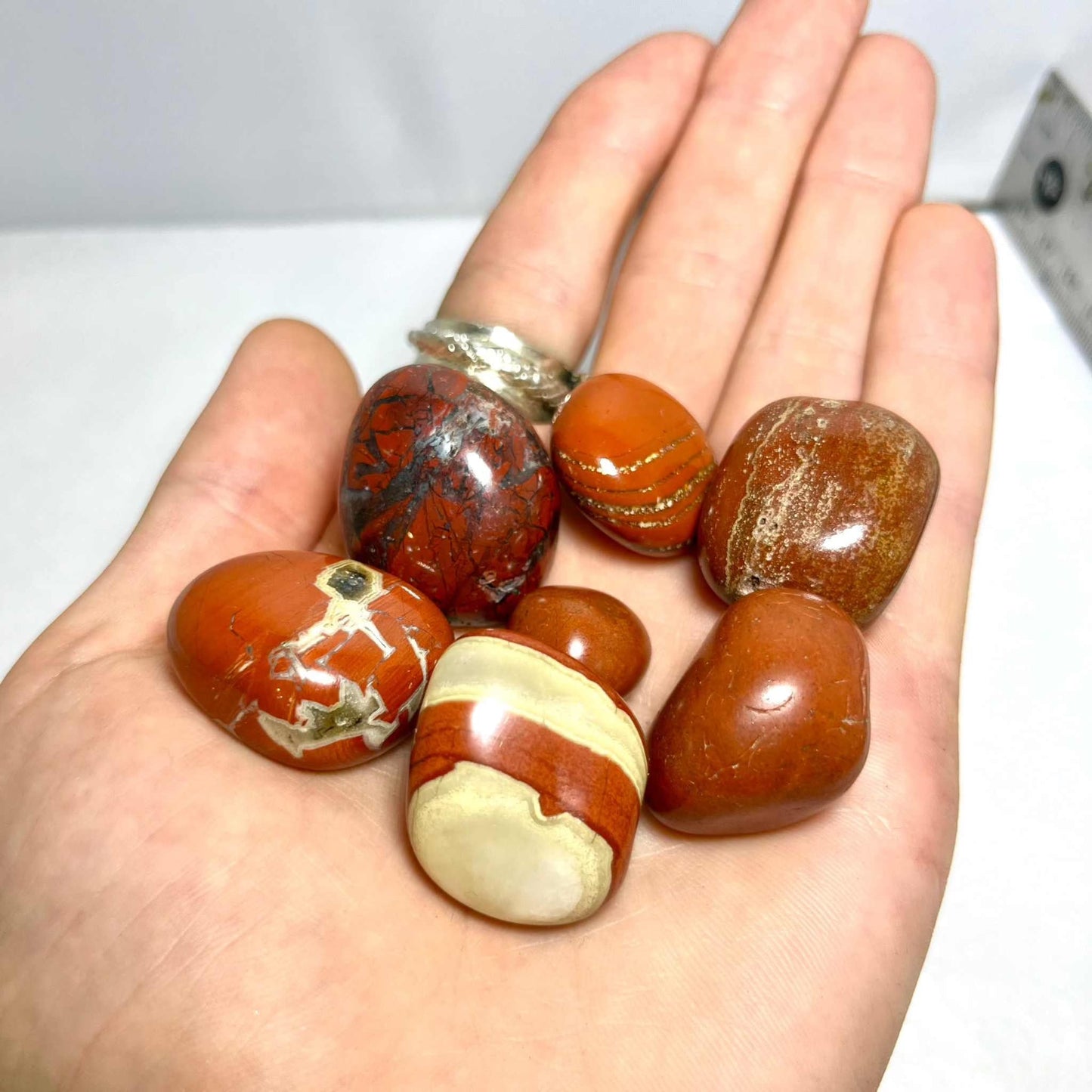 Red Jasper Tumbled Crystal for Strength and Grounding
