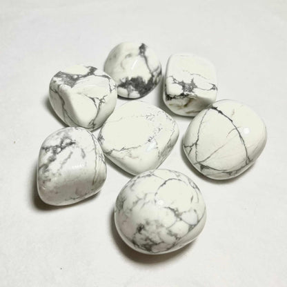 Healing White Howlite Tumbled Stone for Tranquility