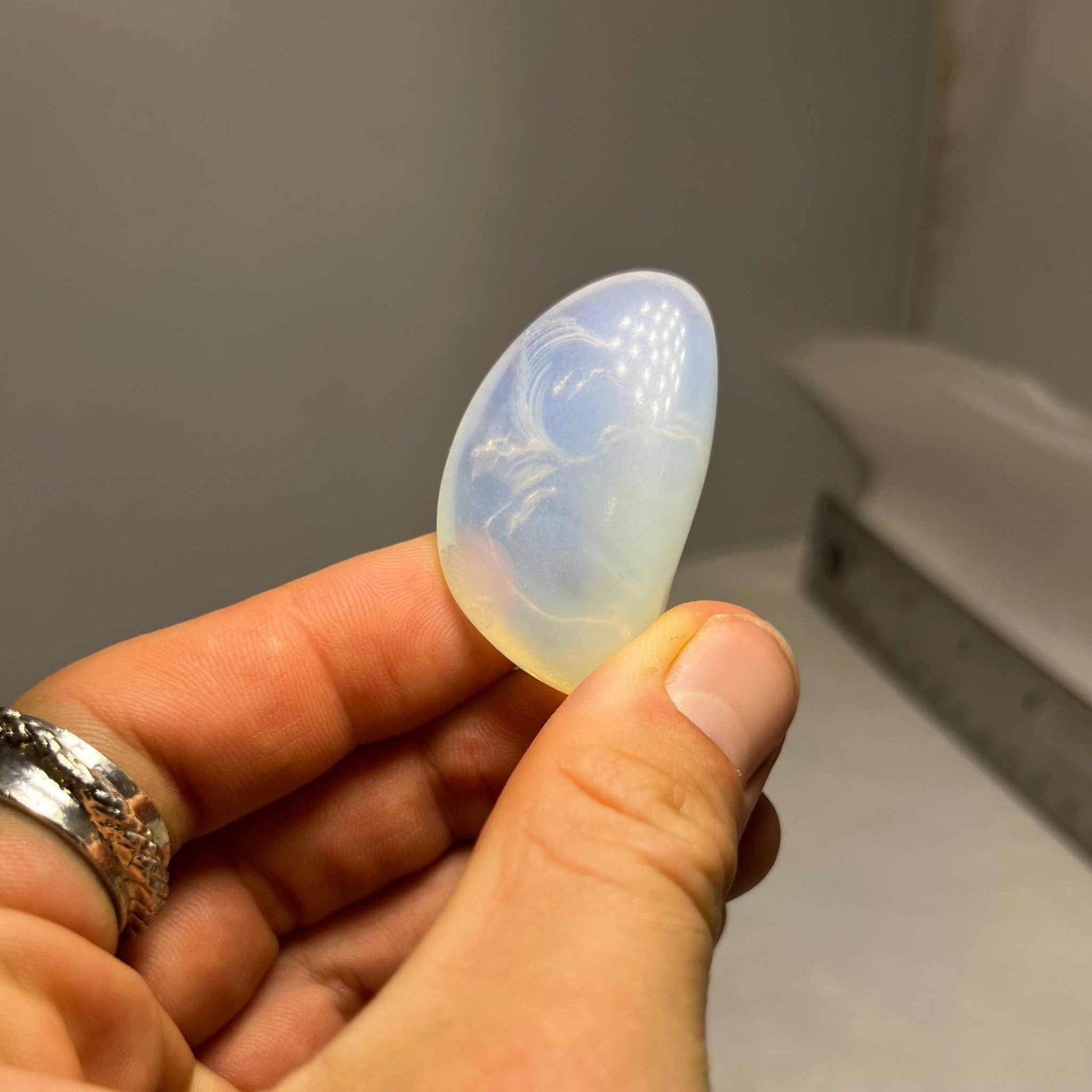 Mystical Opalite Tumbled Pocket Stone for Serenity | Mystics Vibe