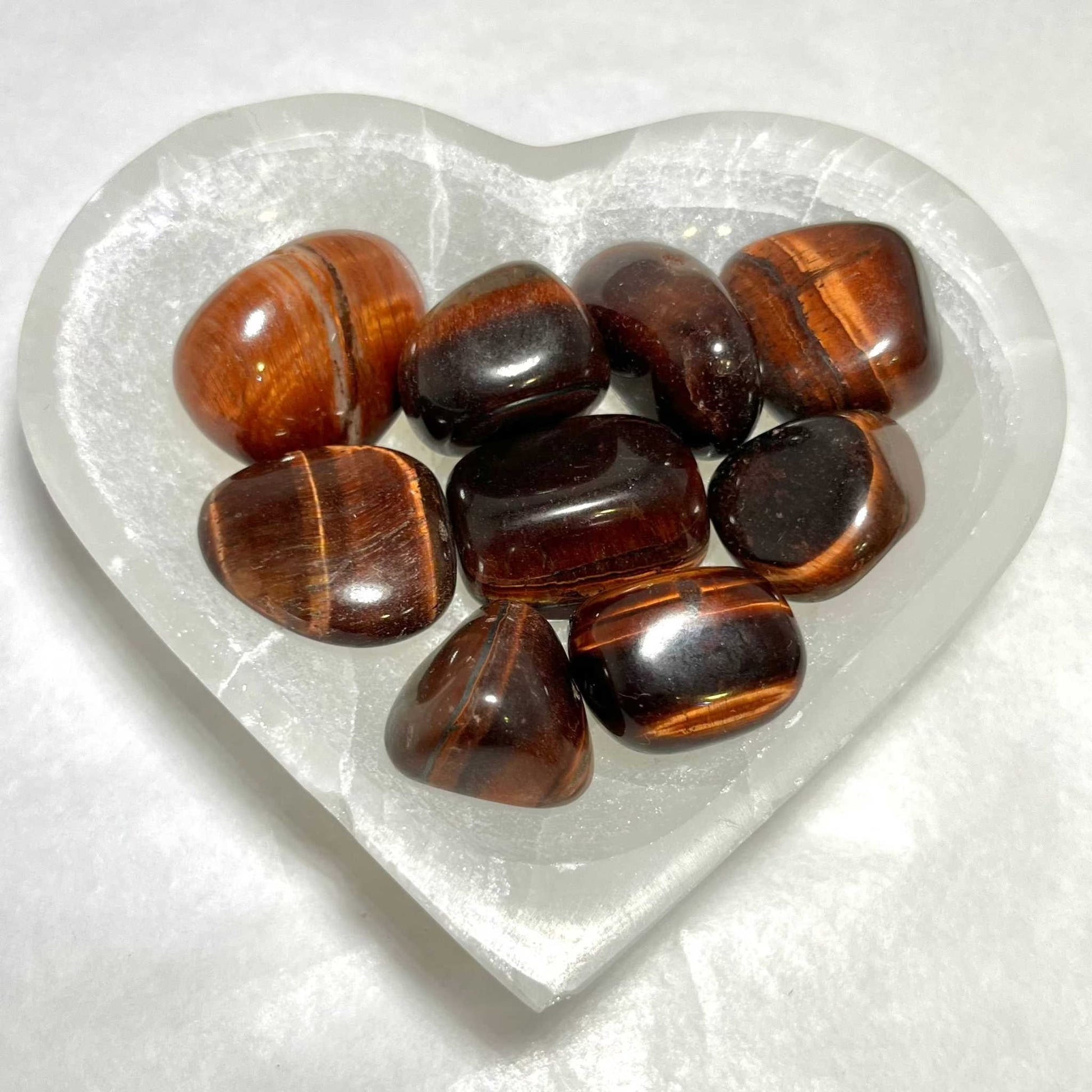 Red Tiger Eye Tumbled Stone for Confidence and Vitality