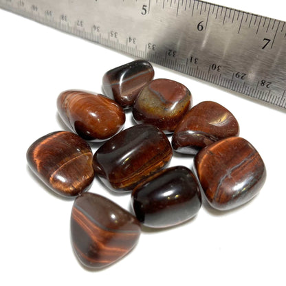 Red Tiger Eye Tumbled Stone for Confidence and Vitality