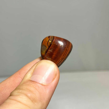 Red Tiger Eye Tumbled Stone for Confidence and Vitality