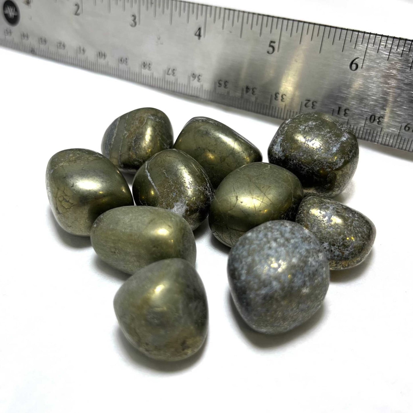 Pyrite Tumbled Stone for Abundance and Protection | Mystics Vibe