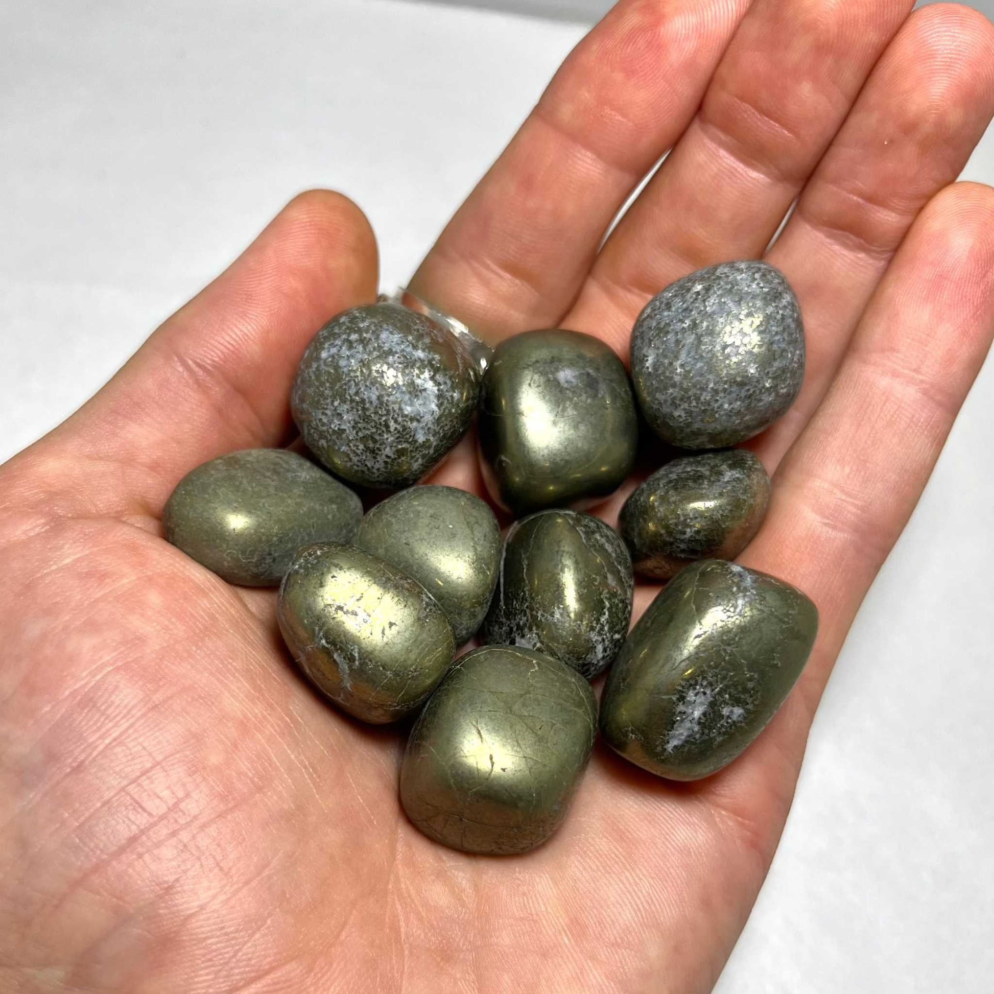 Pyrite Tumbled Stone for Abundance and Protection | Mystics Vibe