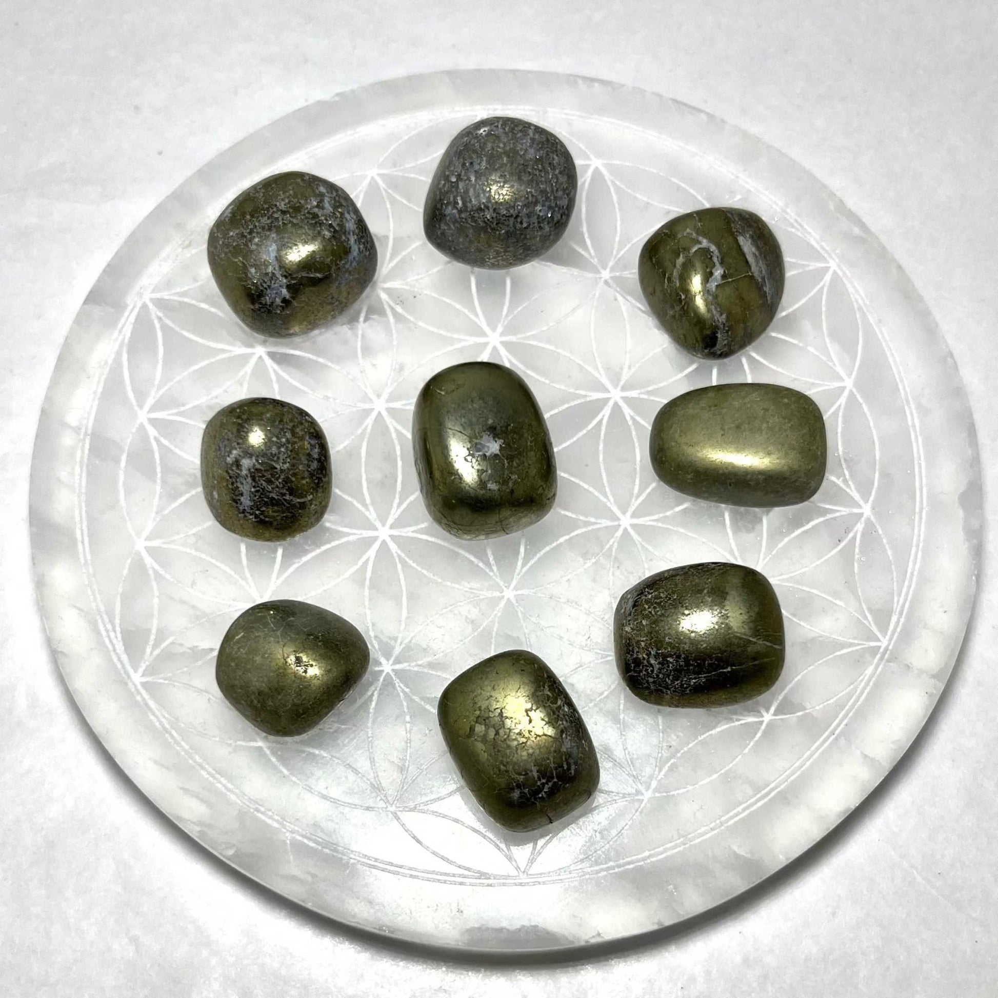 Pyrite Tumbled Stone for Abundance and Protection | Mystics Vibe