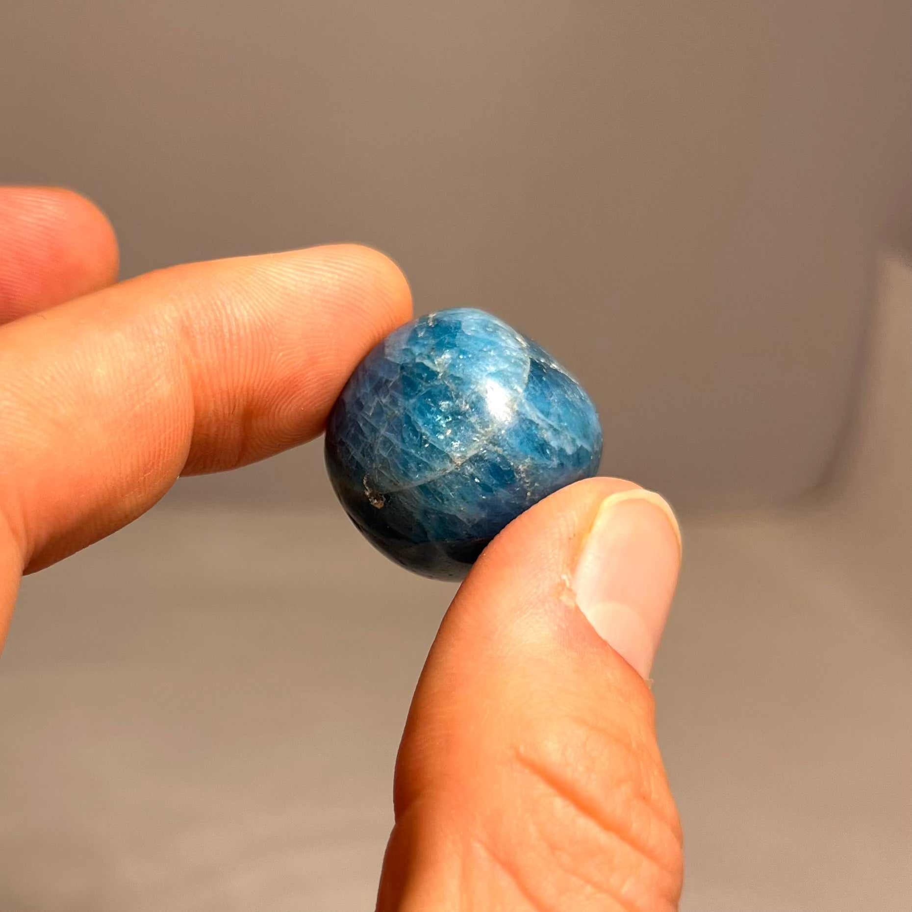 Blue Apatite Tumbled Stone for Inspiration | Mystics Vibe