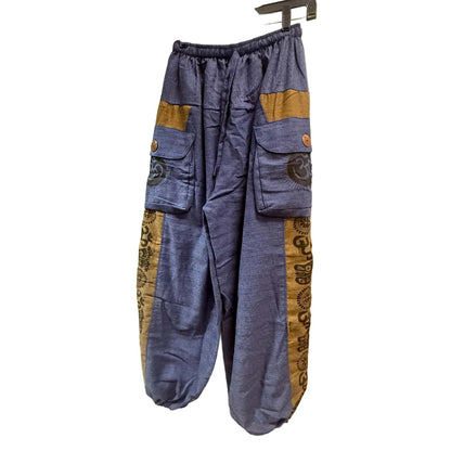 Unisex Cotton Om Cargo Pants