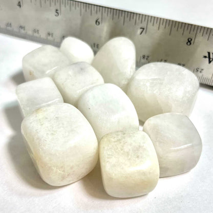 White Jade Tumbled Stone for Peace and Prosperity