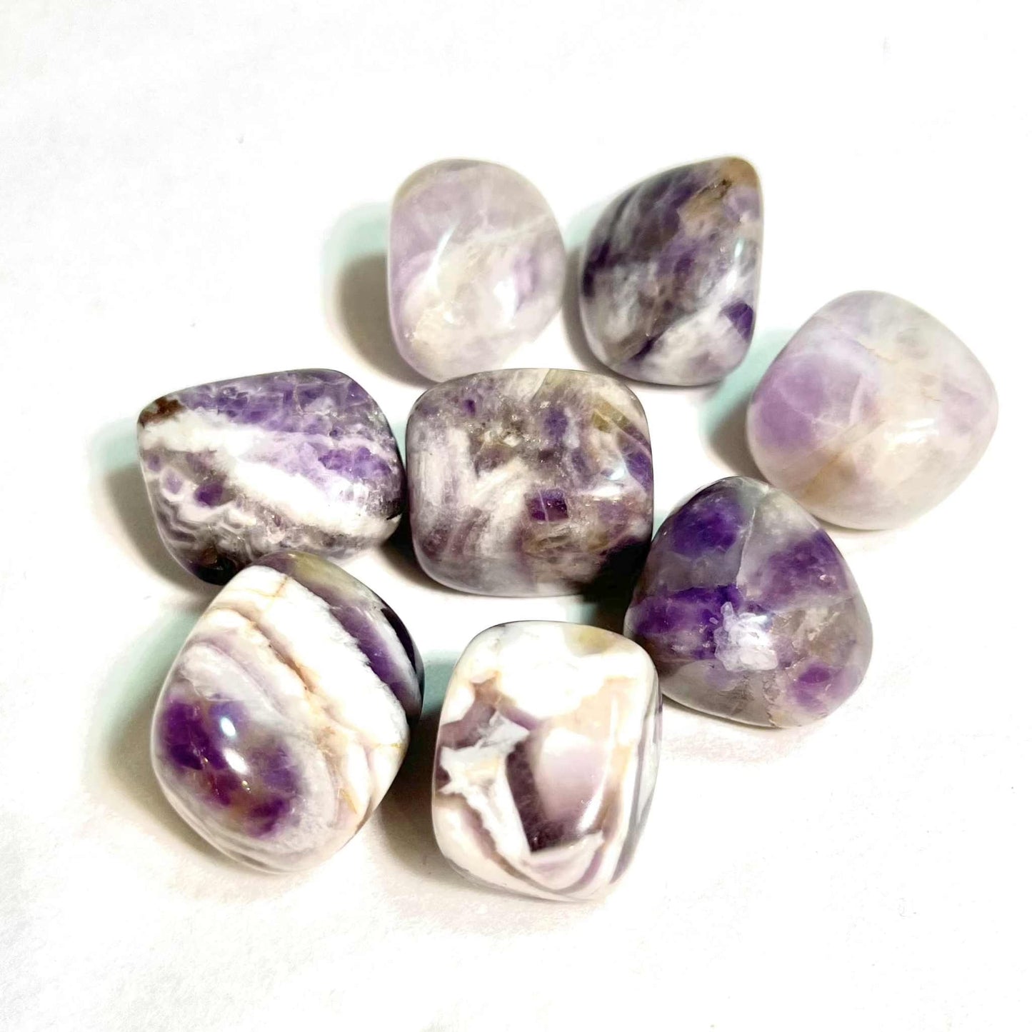 Chevron Amethyst Tumbled Stone for Clarity and Spiritual Gem