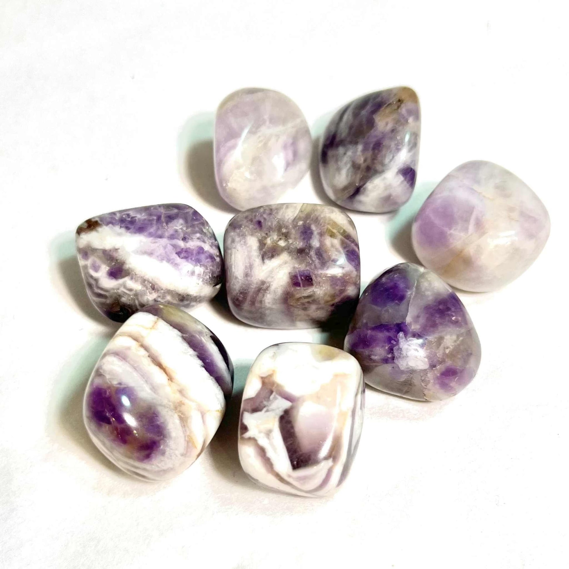 Chevron Amethyst Tumbled Stone for Clarity and Spiritual Gem
