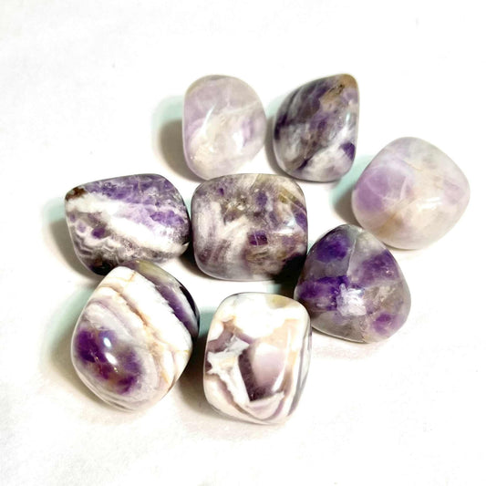 Chevron Amethyst Tumbled Stone for Clarity and Spiritual Gem