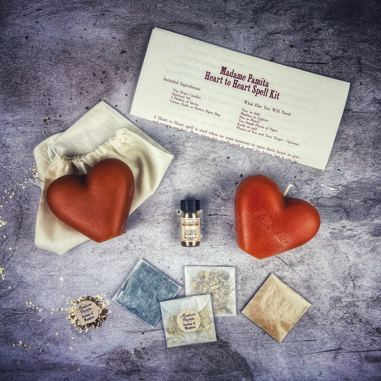 Heart to Heart Candle Spell Kit - Love Connection & Reconciliation Magic