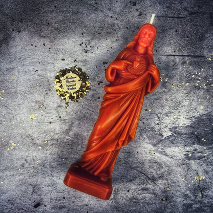 Beeswax Sacred Heart of Jesus Spell Candle