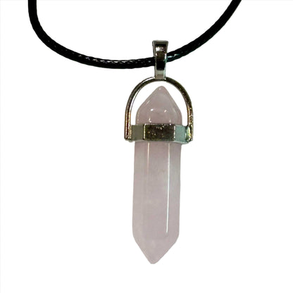 Rose Quartz Bullet Point Necklace
