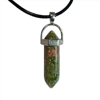 Unakite Bullet Point Necklace