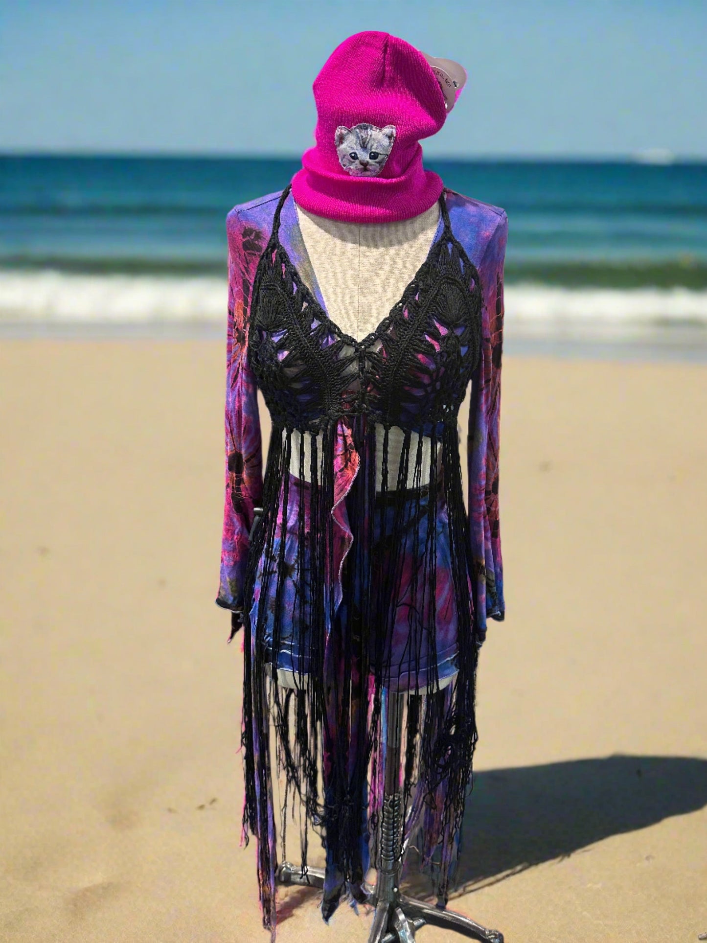 Crotchet Bikini Top with Long Fringe