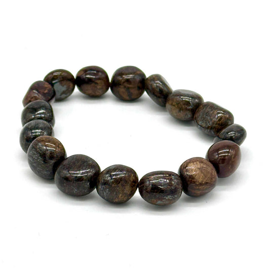 Bronzite Natural Crystal Tumbled Gemstone Energy Stretch Bracelet