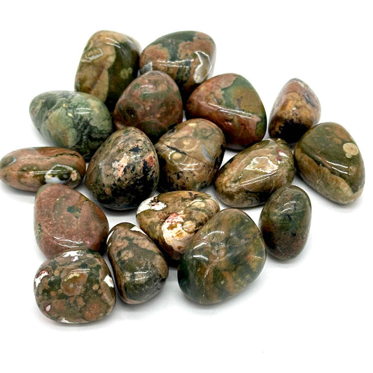 Rainforest Rhyolite Tumbled Stone for Joy and Balance