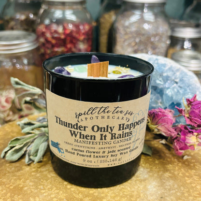 Thunder Only Happens When it Rains Black Jar Candle - 9oz