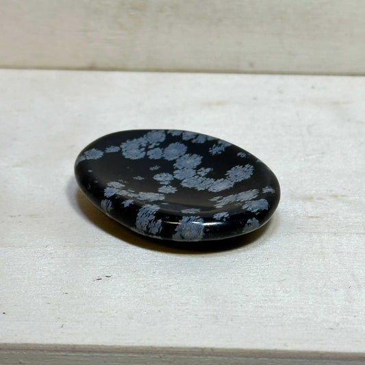 Snowflake Obsidian Pocket Stone for Balance and Protection