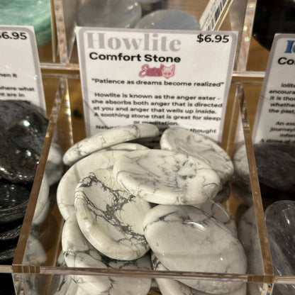 Premium Howlite Pocket Stone for Peace and Mindfulness