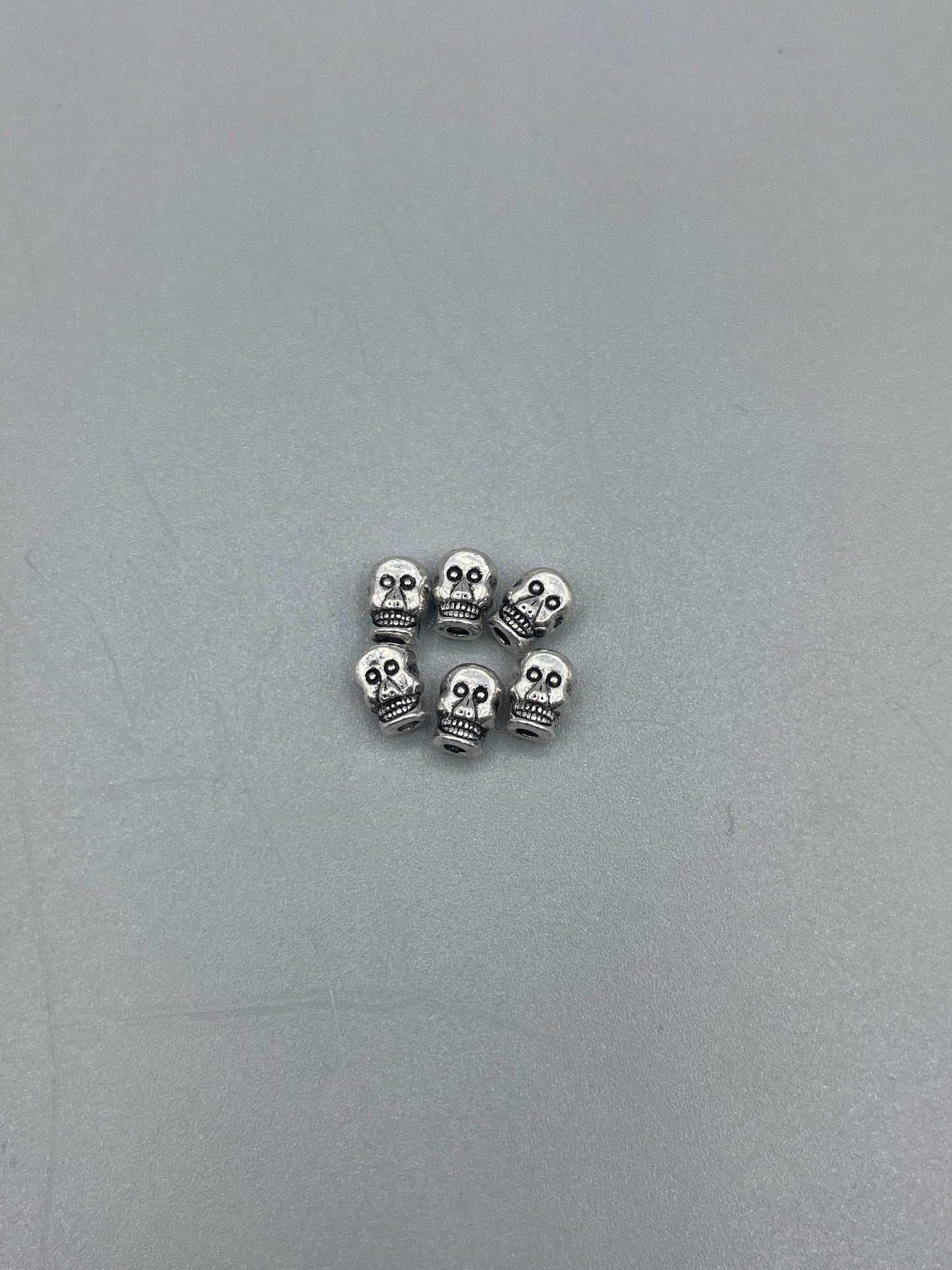 Metal Skull Bead 6-pk