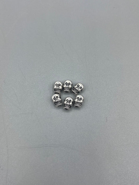 Metal Skull Bead 6-pk