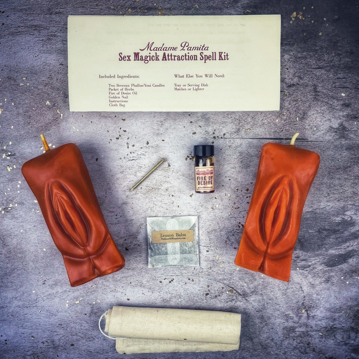 Sex Magick Candle Spell Kit - Yoni/Yoni