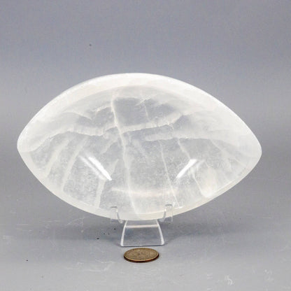 Large Selenite Oval Bowl
