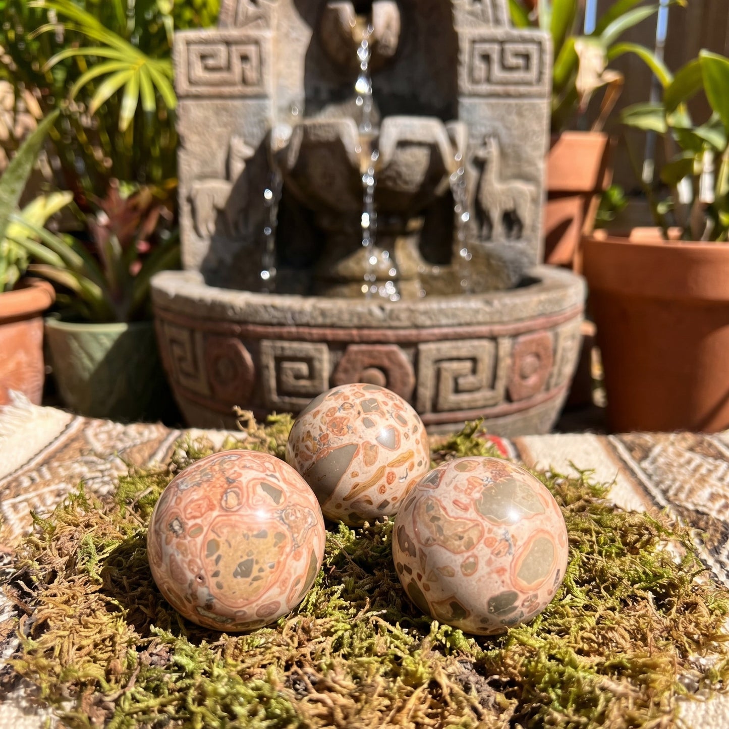 Leopardite Sphere (4 CM)(Leopard Skin Jasper) Bulk Wholesale Lot Polished Gemstone Decor Carving