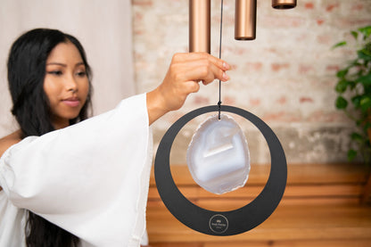 50" Grey Agate Meditation Chime, 432 Hz, A-Major, Bronze