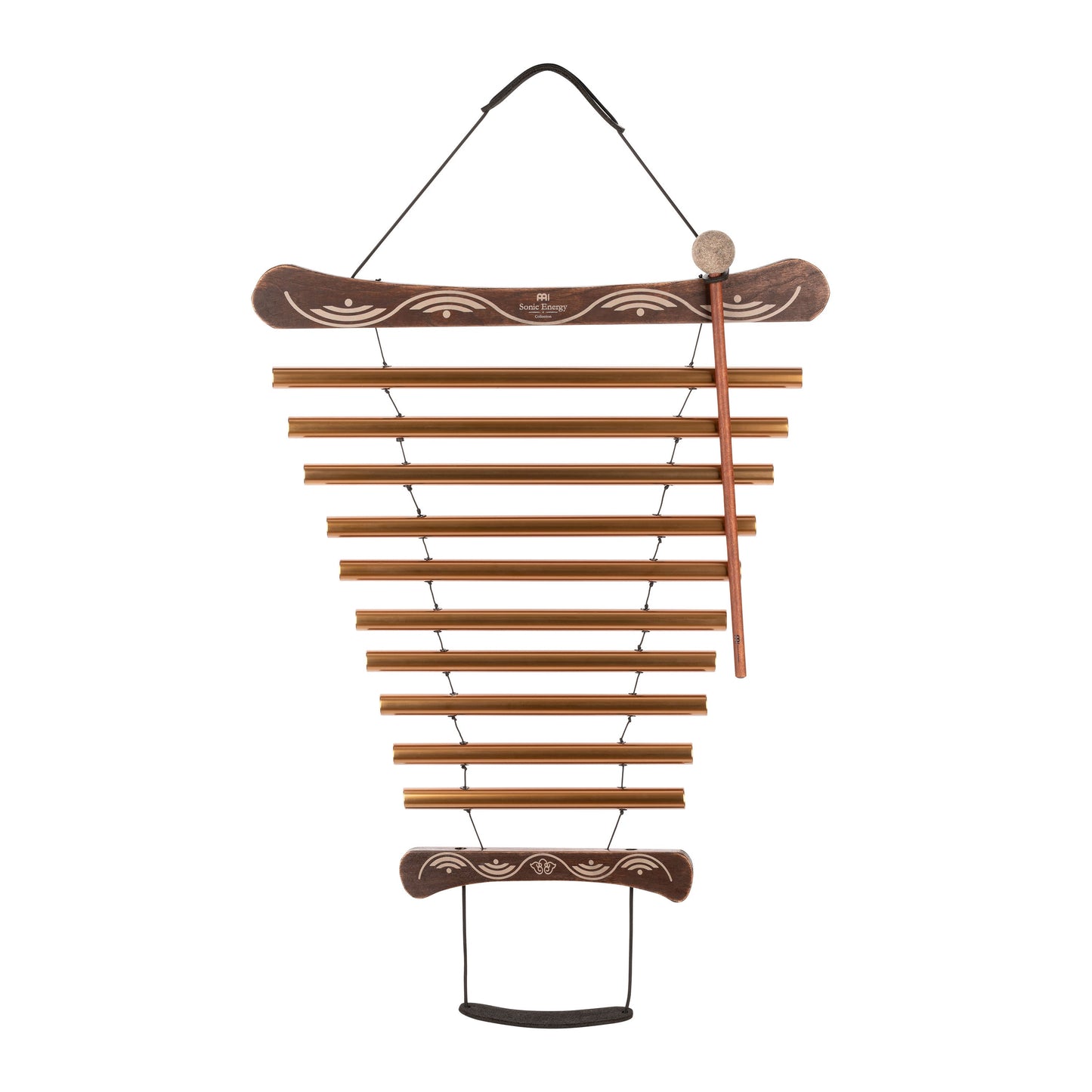 35" Meditation Flow Chime, 440 Hz, 10 Notes, D Major, Bronze