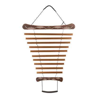 35" Meditation Flow Chime, 440 Hz, 10 Notes, D Major, Bronze