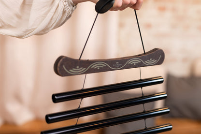 38" Meditation Flow Chime, 432 Hz, 10 Notes, E Minor, Black