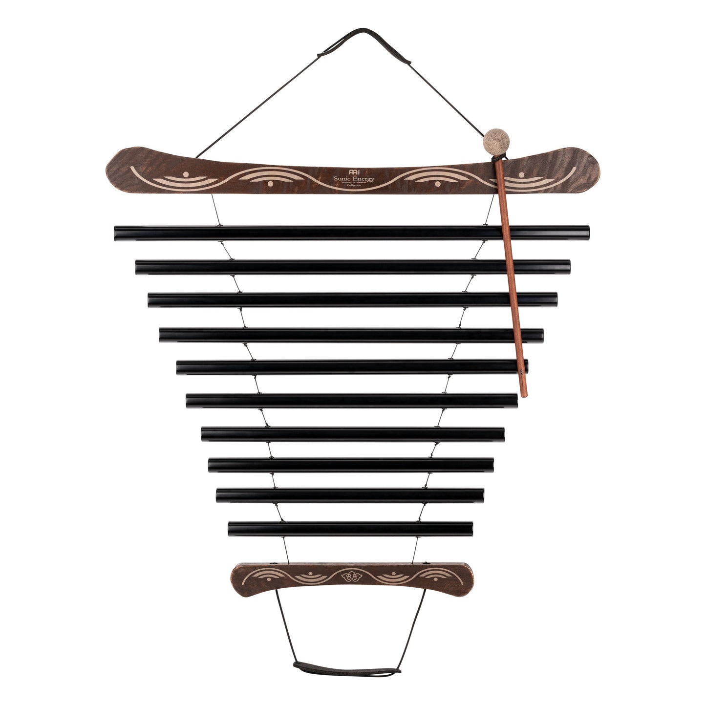 38" Meditation Flow Chime, 432 Hz, 10 Notes, E Minor, Black