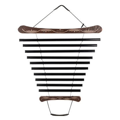 38" Meditation Flow Chime, 432 Hz, 10 Notes, E Minor, Black