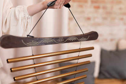 35" Meditation Flow Chime, 440 Hz, 10 Notes, G Major, Bronze